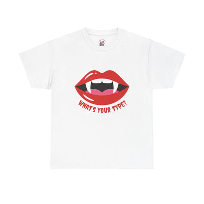 Vampire Lips Tee: Unisex Heavy Cotton Tee for Halloween, Party, Gift, Funny T-Shirt, Casual Wear, Trendy Fashion