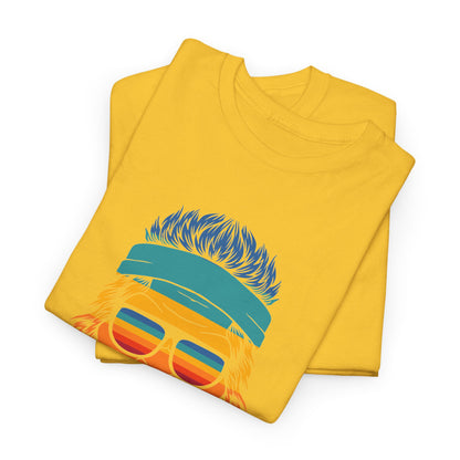 Bigfoot Mood // Retro Mood Unisex Heavy Cotton Tee - Colorful Graphic T-Shirt