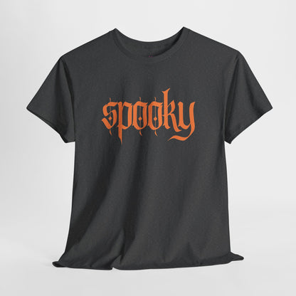 Spooky Unisex Heavy Cotton Tee, Halloween Shirt, Cute Fall T-Shirt, Casual Wear, Gift for Friends, Seasonal Apparel