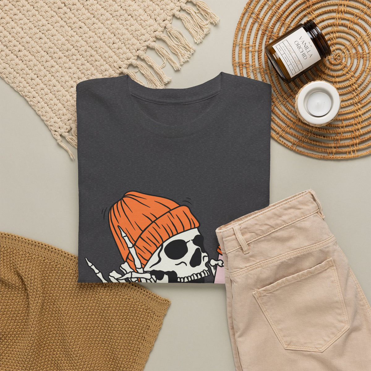 Skull Graphic Tee, Unisex Heavy Cotton, Casual Streetwear, Grunge Aesthetic, Halloween Costume, Gift for Him/Her