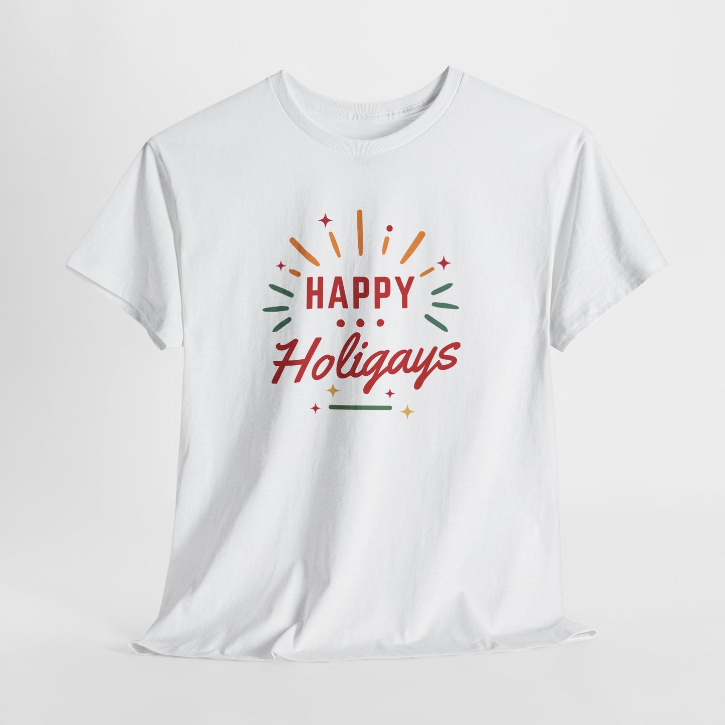 Happy Holigays Simple Unisex Heavy Cotton Tee