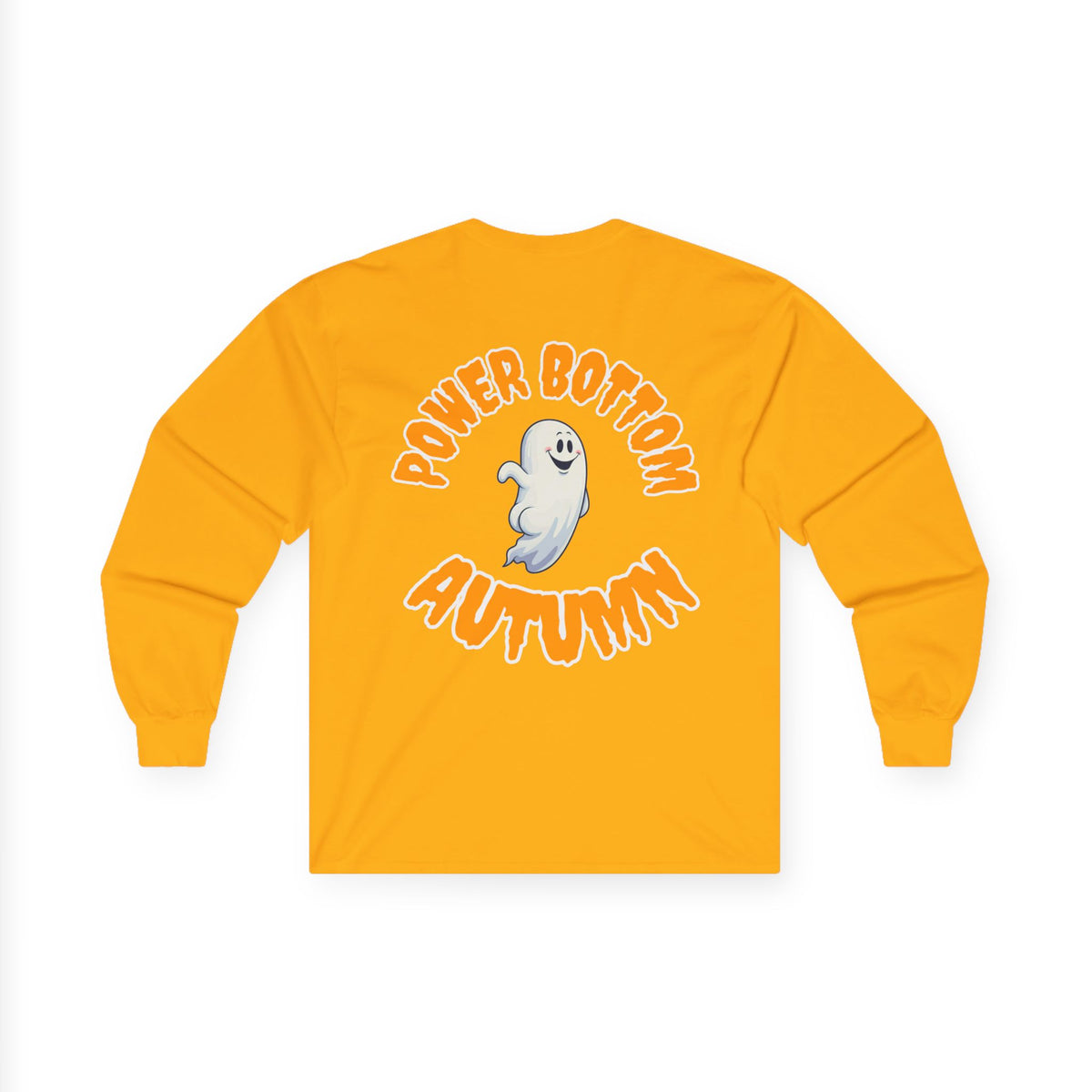 Power Bottom Autumn - White Ghost // Unisex Ghostly Vibes Long Sleeve Tee