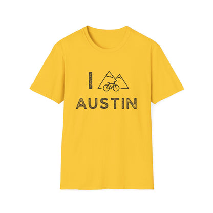 I (Mountain) Bike Austin // Unisex Softstyle T-Shirt