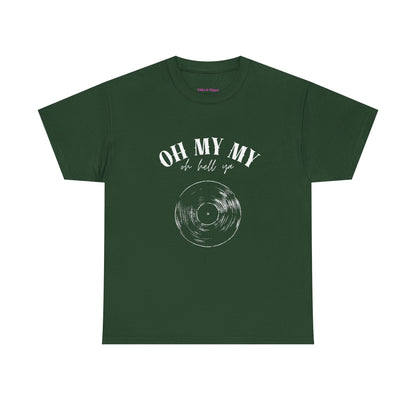 Oh My My Vintage Vinyl Graphic // Unisex Heavy Cotton Tee - Perfect for Music Lovers