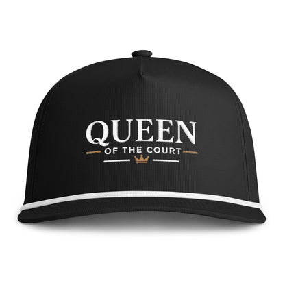 Queen of the Court Rope Cap – Cream Embroidery