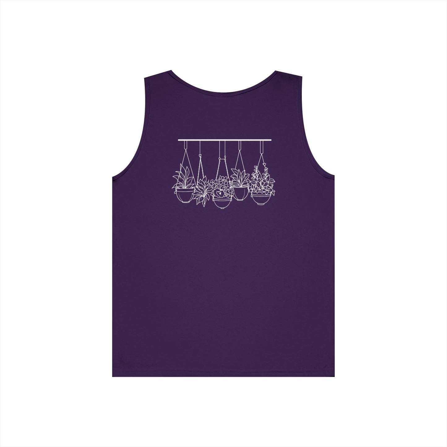 Hangin' With My Buds // Happy Plant Lover Unisex Heavy Cotton Tank Top - Perfect for Gardening Enthusiasts
