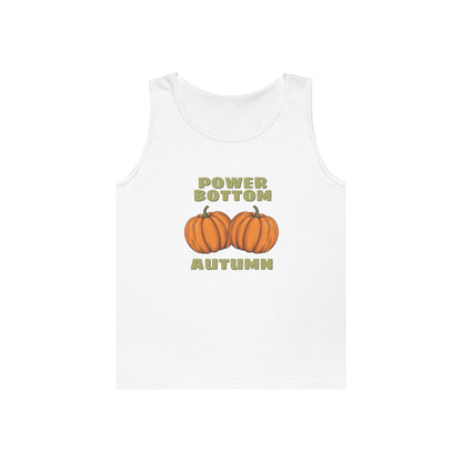 Power Bottom Autumn - Pumpkins // Unisex Heavy Cotton Tank Top - Fall Vibes
