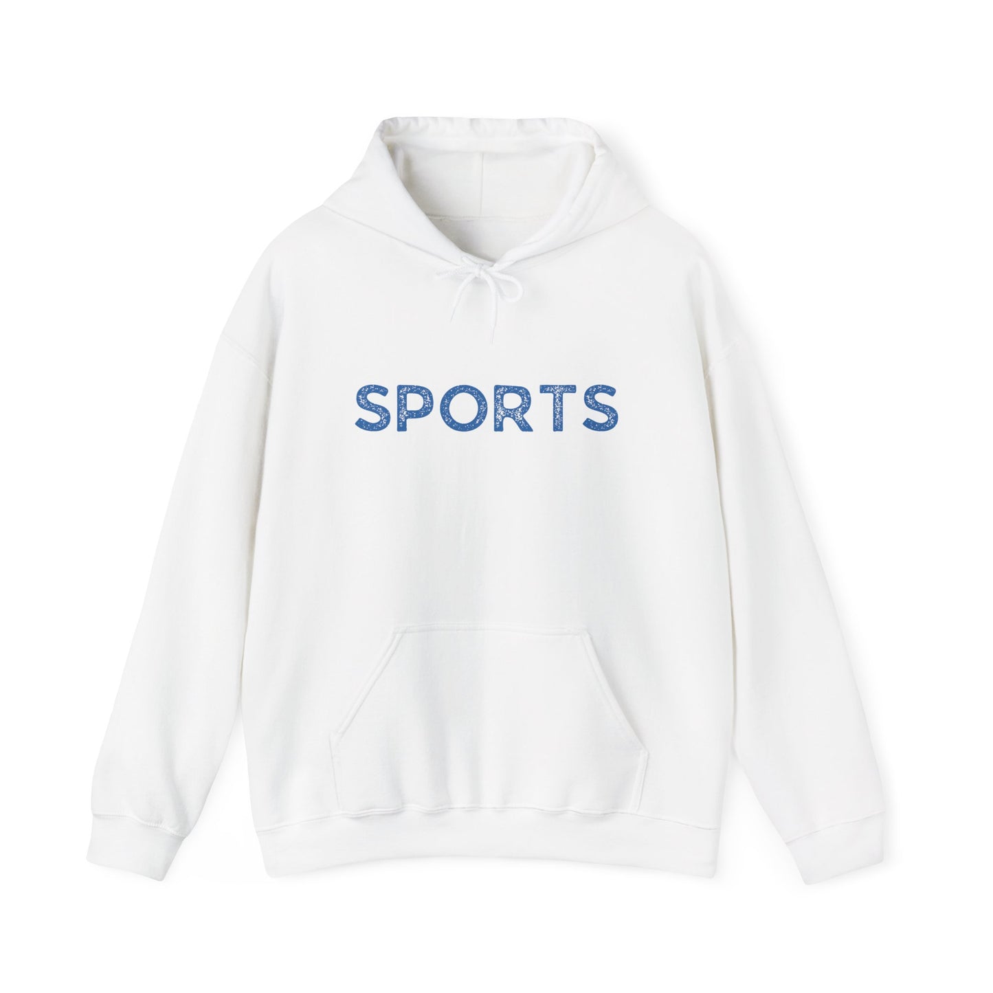 Sports // Unisex Heavy Blend™ Hooded Sweatshirt - Blue Text