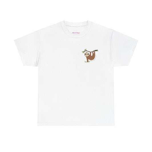 Keep Hangin' On - Sloth // Unisex Heavy Cotton Tee - Motivational