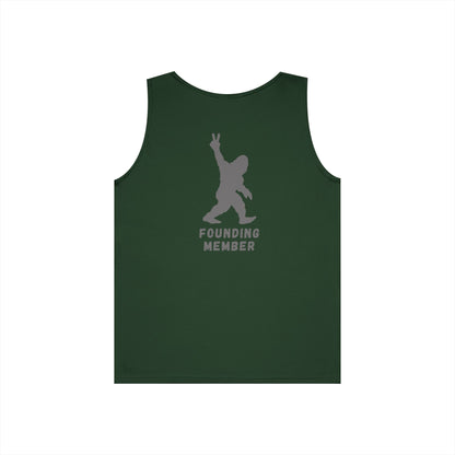 Barefoot Lift Club // Bigfoot Founding Member // Double Sided Unisex Heavy Cotton Tank Top