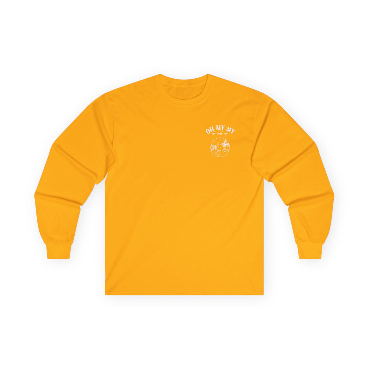 Oh My My - Pocket Placement // Unisex Long Sleeve Tee - Retro Vinyl Graphic