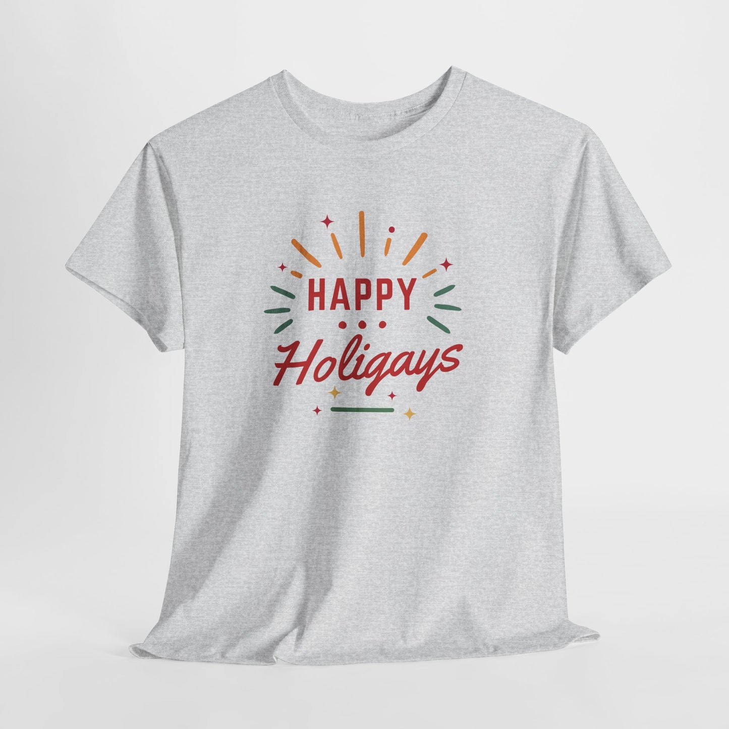 Happy Holigays Simple Unisex Heavy Cotton Tee