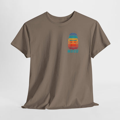 Bigfoot Mood - Pocket Placement // Retro Mood Unisex Heavy Cotton Tee - Colorful Graphic T-Shirt
