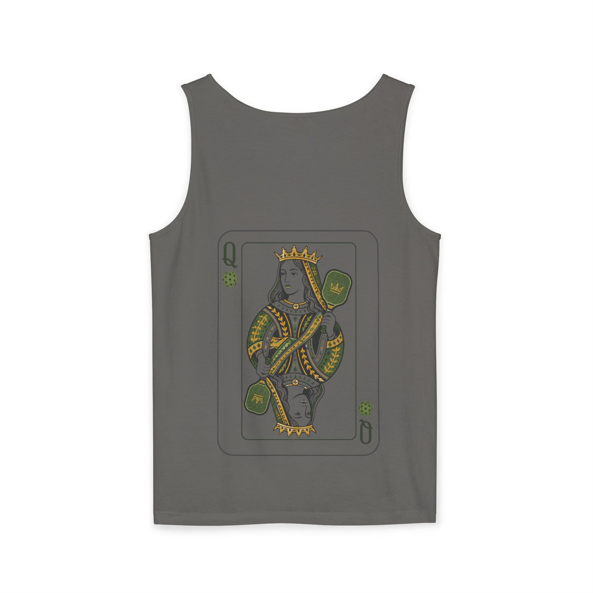 Pickleball - Queen of the Court - Vintage Playing Card - Tank Top — Graphic Tank