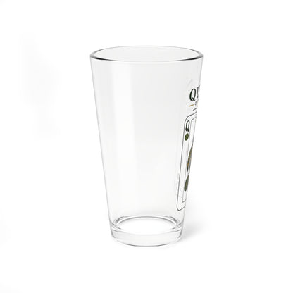 Pickleball - Queen of the Court - Vintage Playing Card  - 16oz Mixing Glass – Cocktail Shaker Glass or Beer Pint Glass