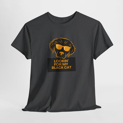 Golden Retriever with Sign //  Unisex Heavy Cotton Tee
