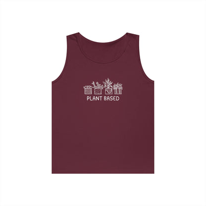 Plant Based // Unisex Heavy Cotton Tank Top - Perfect for Eco Lovers