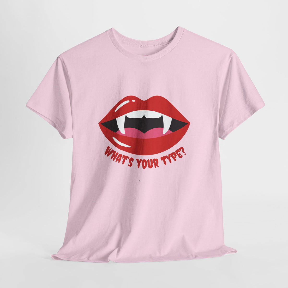 Vampire Lips Tee: Unisex Heavy Cotton Tee for Halloween, Party, Gift, Funny T-Shirt, Casual Wear, Trendy Fashion